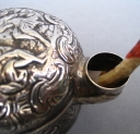 Continental silver bougie-box