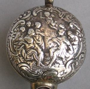Continental silver bougie-box