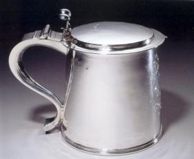 silver tankard, London 1681, maker mark SO