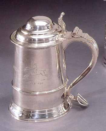 silver tankard, Richard Gosling, London 1752