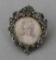MIniature on ivory brooch