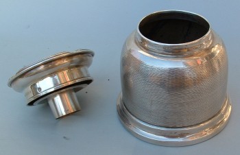 English silver ash container (ashtray)