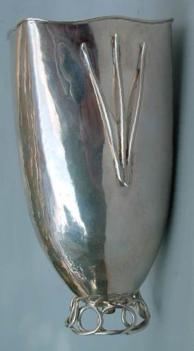Italian silver cup with gilded interior