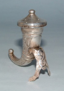 Italian antique silver cornucopia (horn of plenty)