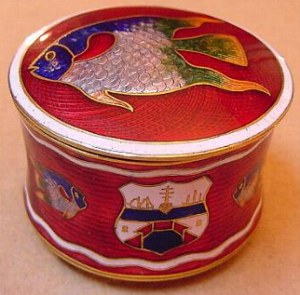 English silver cigarette box or casket