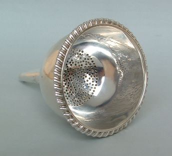wine funnel with wide applied foliate rim wine funnel with wide applied foliate rim