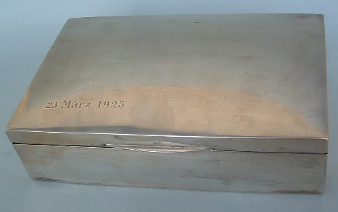 German silver cigarette box