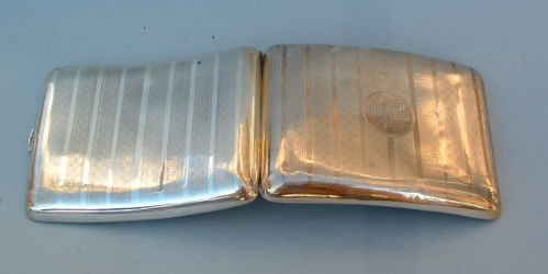 English silver cigarette case