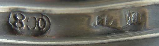 Italian antique silver napkin ring hallmarks