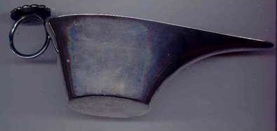 Austrian antique silver sauce or pap boat