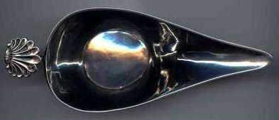 Austrian antique silver sauce or pap boat