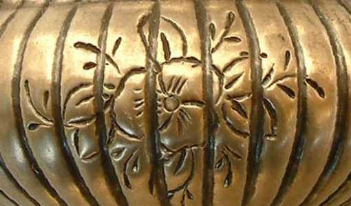 Continental 
silver vase
floral engraving