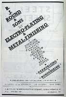 an ancient advertising of B.J. Round & Sons - Birmingham
