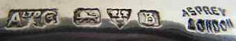A ltd & Co into an indented rectangle mark, Asprey & Co Ltd, Chester 1933 A ltd & Co into an indented rectangle mark, Asprey & Co Ltd, Chester 1933