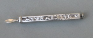 Edwardian English silver toothpick