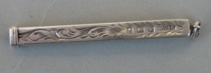 Edwardian English silver toothpick
