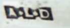 A.L.D into an indented rectangle mark, A L Davenport Ltd (possibly), Birmingham 1914