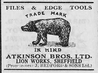 Atkinson Brothers - Sheffield: 1938 advertisement