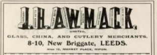J.H. Awmack Ltd - Leeds: 1911 advertisement