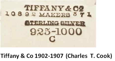 Tiffany & Co 1902-1907  (Charles  T. Cook) mark