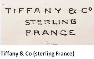Tiffany & Co (sterling France) mark