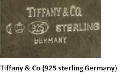 Tiffany & Co (925 sterling Germany) mark