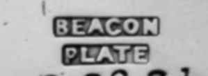 BEACON PLATE unidentified