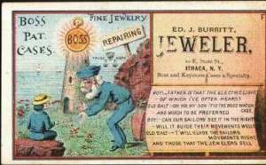 Ed.J. Burrit, Jeweler, Ithaca, NY, trade card