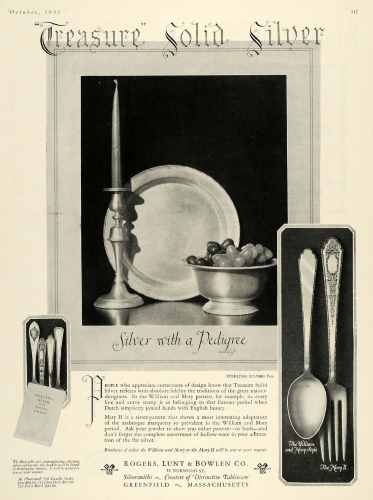 Rogers, Lunt & Bowlen Company 1925 advertisement