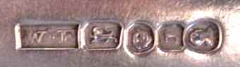 W.F and English pseudo hallmarks mark, Whitcomb Fairbanks, Saint John, New Brunswick c. 1850s W.F and English pseudo hallmarks mark, Whitcomb Fairbanks, Saint John, New Brunswick c. 1850s