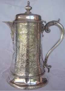 silver flagon, Richard Hennel, 1850