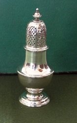 Vase shaped Caster by Charles Alchorn London 1734/5 Vase shaped Caster by Charles Alchorn London 1734/5
