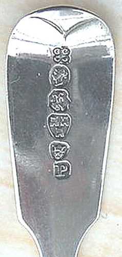 1854 Newcastle hallmark carrying both the lion and the leopard marks 1854 Newcastle hallmark carrying both the lion and the leopard marks
