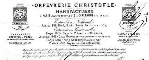 Maison Christofle facture