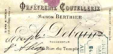 Maison Berthier facture