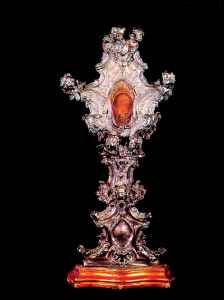 silver reliquary, Rome c.1770