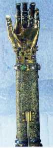 silver reliquary of the arm of St. Anne, Byzantine silversmith, XII century