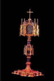 silver and gilt copper reliquary, Naples c. 1480