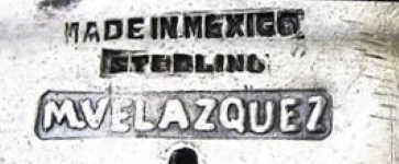 Mexico silversmith: M. Velasquez
