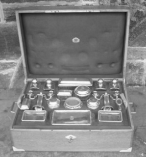 French silver toilet set, about 1820 French silver toilet set, about 1820