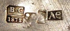 hallmark
Moskow
1872
silversmith
Aleksandr Sergeev Egorov
assayer
Viktor Savinkov hallmark
Moskow
1872
silversmith
Aleksandr Sergeev Egorov
assayer
Viktor Savinkov