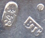 hallmark
Moskow
silversmith
V.T. Sokolov hallmark
Moskow
silversmith
V.T. Sokolov