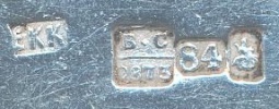 hallmark
Moskow
1875
silversmith EKK
assayer
Viktor Savinkov hallmark
Moskow
1875
silversmith EKK
assayer
Viktor Savinkov
