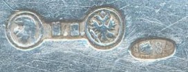 hallmark
Riga
1899-1908
silversmith NG hallmark
Riga
1899-1908
silversmith NG