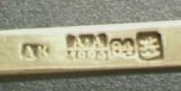 hallmark
Moskw
1894
silversmith
Antip Ivanovich Kuzmichev
assayer
Anatoliì Apollonovich Artsibashev hallmark
Moskw
1894
silversmith
Antip Ivanovich Kuzmichev
assayer
Anatoliì Apollonovich Artsibashev