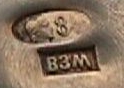 hallmark
Kostroma
1908-1926
silversmith
BZM hallmark
Kostroma
1908-1926
silversmith
BZM