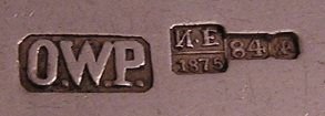 hallmark
St.Petersburg
1875
silversmith OWP
assayer IE hallmark
St.Petersburg
1875
silversmith OWP
assayer IE