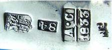 hallmark
1833
silversmith ?Z
assayer AS hallmark
1833
silversmith ?Z
assayer AS