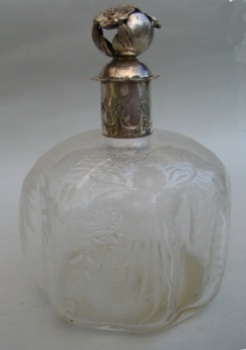 crystal perfume bottle with silver top crystal perfume bottle with silver top