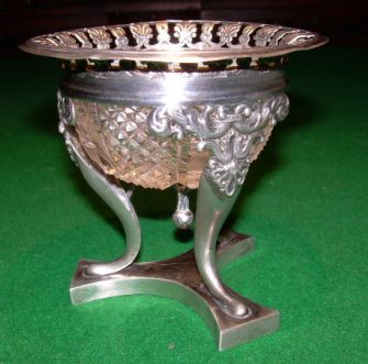 Italian antique silver salt cellar
